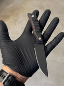 EDC - Mini Sandvik Tactical (Black G10 &amp; Red Spacer + Dragon Scale) 