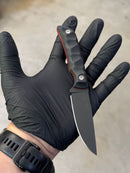 EDC - Mini Sandvik Tactical (Black G10 &amp; Red Spacer + Dragon Scale) 