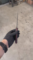 Jagunço Inox Tactical (G10 Preto e Espaçador Vermelho)